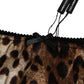 Brown Leopard Silk Mid Waist Panty Underwear