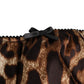 Brown Leopard Silk Mid Waist Panty Underwear