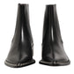 Black Leather Studded Men Short Boots Shoes