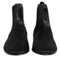 Black Leather Fur Men CHELSEA Boots Shoes