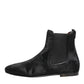 Black Leather Fur Men CHELSEA Boots Shoes