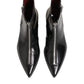 Black Calfskin Leather Men SHORT Boots Shoes
