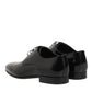 Black Calfskin Leather Derby Men Dress Shoes