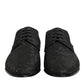 Black Brocade Lace Up Derby Men Dress Shoes
