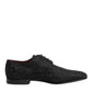 Black Brocade Lace Up Derby Men Dress Shoes