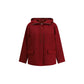 Red Polyester faille Jacket