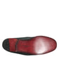 Green Leather Slip On Men Flat Loafers Shoes