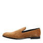 Brown Suede Slip On Men Loafers Formal Shoes