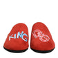 Red Suede DG King Men House Slippers Shoes