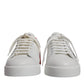 White Red Portofino Low Top Men Sneakers Shoes