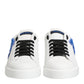 White Leather DG Logo Low Top Sneakers Shoes