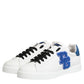 White Leather DG Logo Low Top Sneakers Shoes