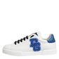 White Leather DG Logo Low Top Sneakers Shoes