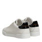 White Black Leather Low Top Men Sneakers Shoes