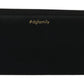Black Leather #DGFAMILY Zipper Continental Mens Wallet