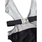 Gray Viscose One-Piece Swimsuit