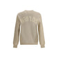 Beige ribbed-knit sweater