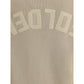 Beige ribbed-knit sweater