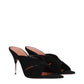 Black Leather Stiletto Heels Sandals