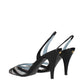 Black Leather High Heel Pumps