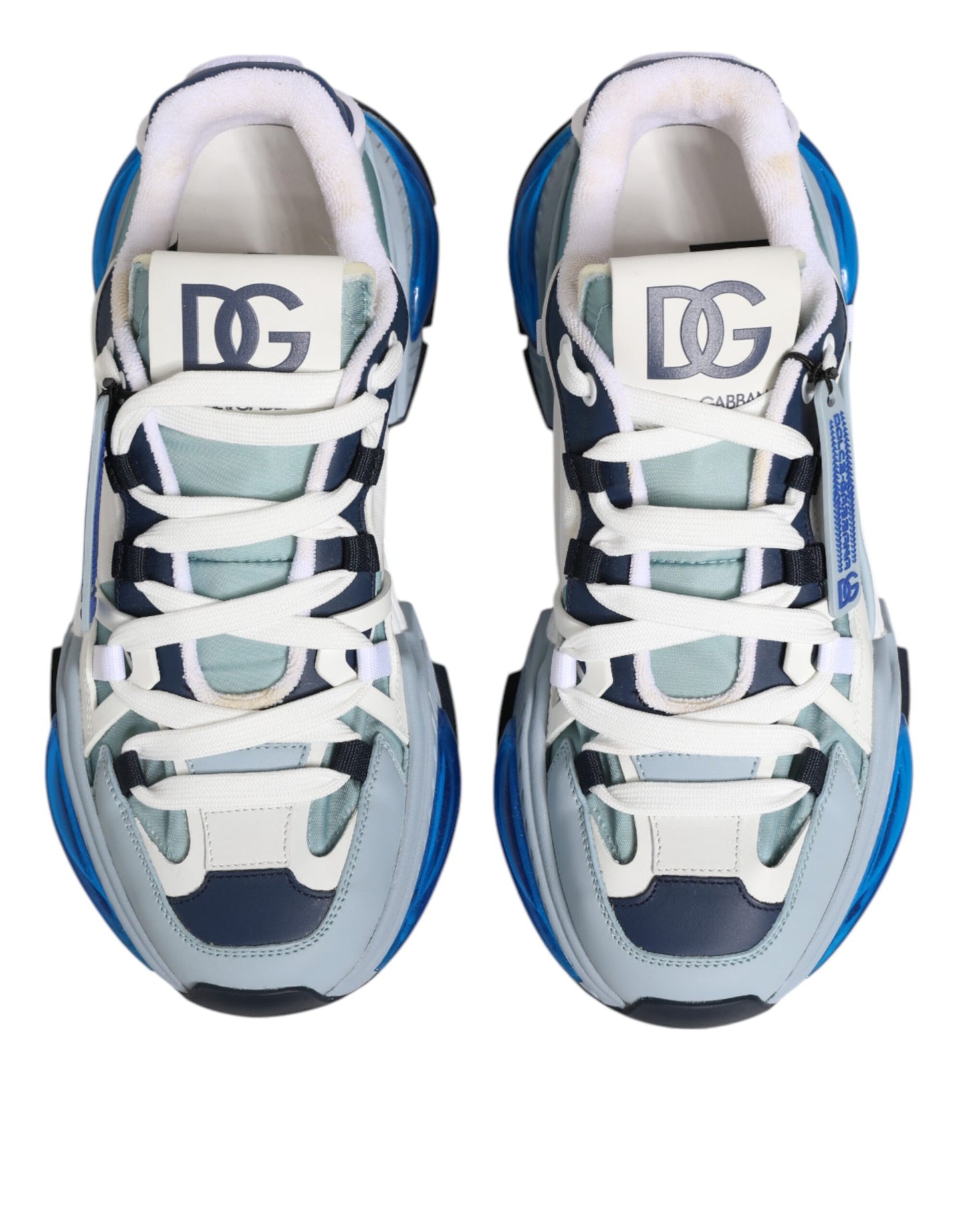 White Blue Nylon Airmaster Sneakers Shoes