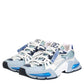 White Blue Nylon Airmaster Sneakers Shoes