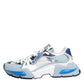 White Blue Nylon Airmaster Sneakers Shoes