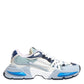 White Blue Nylon Airmaster Sneakers Shoes