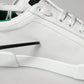 White Calf Leather Low Top Sneakers Shoes