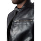 Black Artificial Leather Jackets & Coat