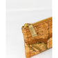 Beige Leather Clutch Bag