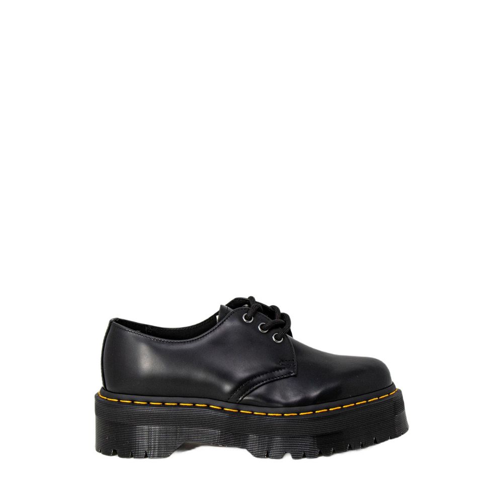 Black Leather Lace-Up Boot