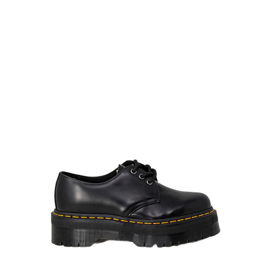 Black Leather Lace-Up Boot