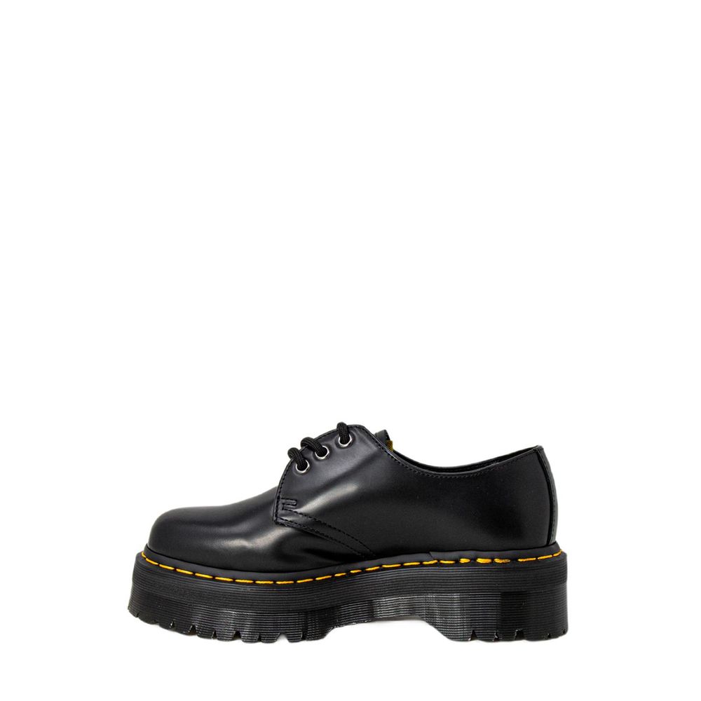 Black Leather Lace-Up Boot