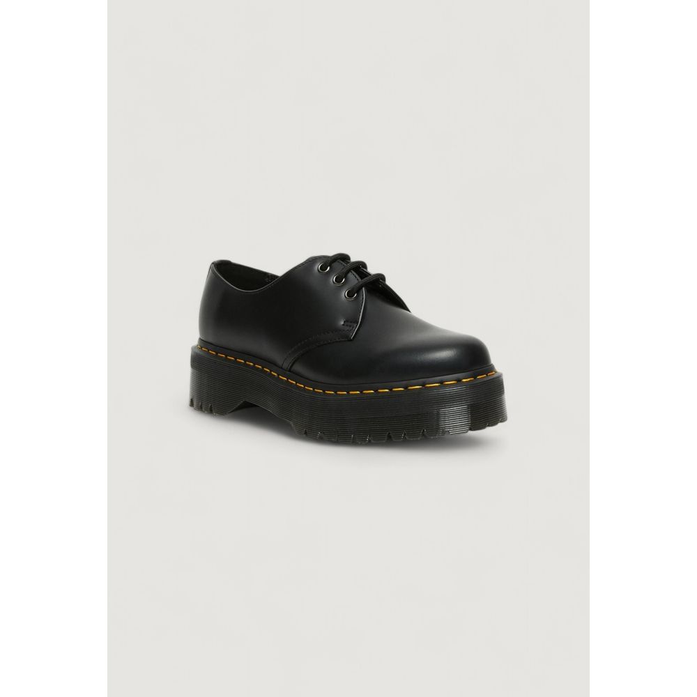 Black Leather Lace-Up Boot