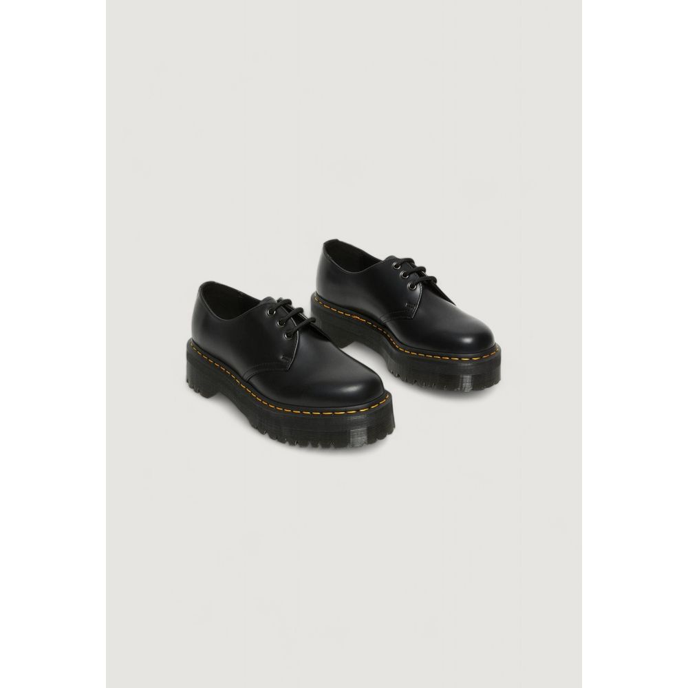 Black Leather Lace-Up Boot