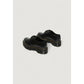 Black Leather Lace-Up Boot