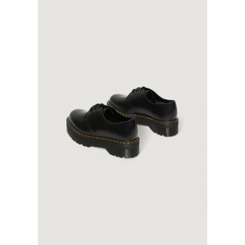 Black Leather Lace-Up Boot