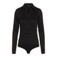 Black Cotton Bodysuit