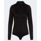 Black Cotton Bodysuit