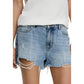 Light Blue Cotton Short