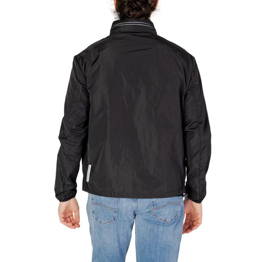 Black Polyester Jackets & Coat