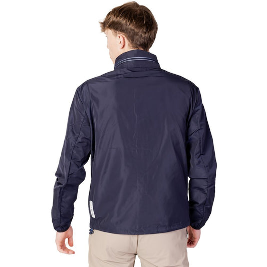 Blue Polyester Jackets & Coat
