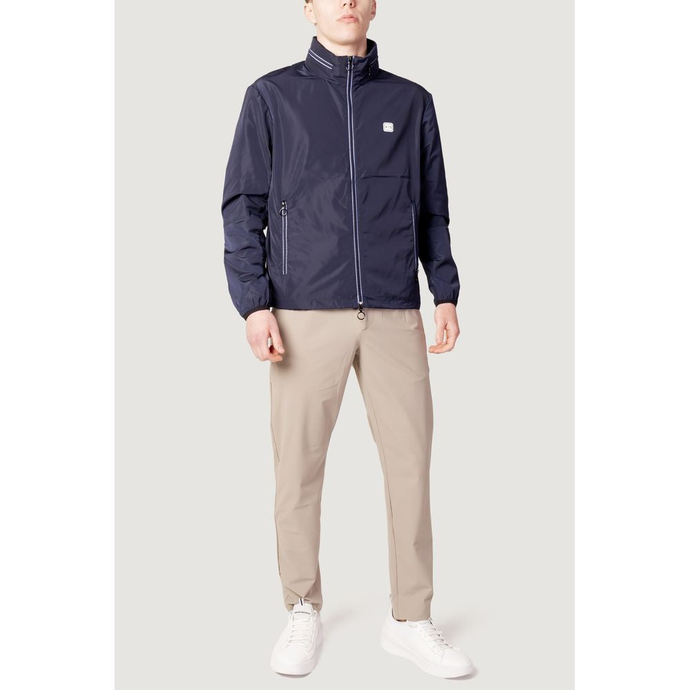 Blue Polyester Jackets & Coat