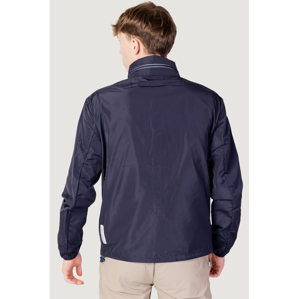 Blue Polyester Jackets & Coat