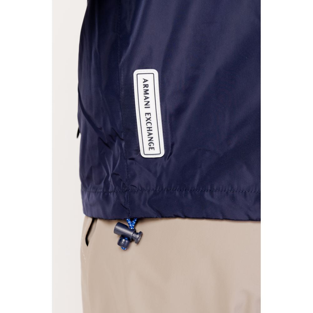 Blue Polyester Jackets & Coat