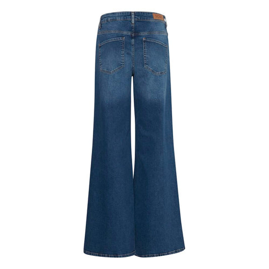 Blue Cotton Bootcut Jean