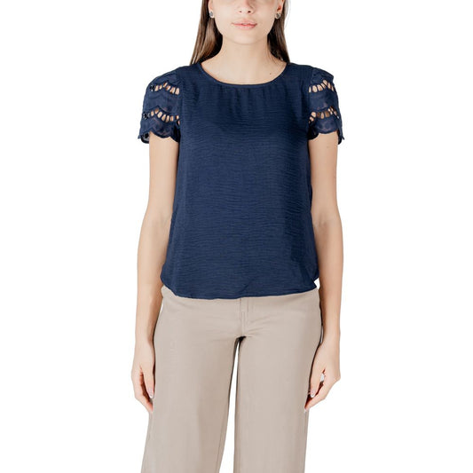 Blue Polyester T-Shirt