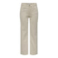 Beige Cotton Relaxed Fit Jean