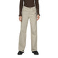 Beige Cotton Relaxed Fit Jean